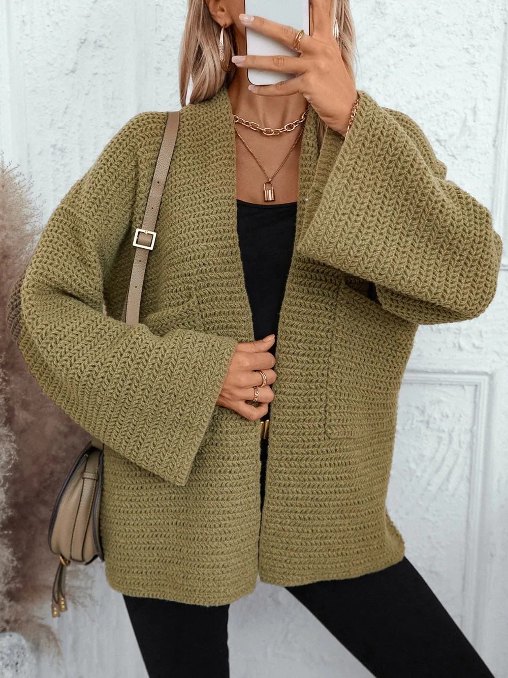 Open Front Long Sleeve Cardigan, image 5