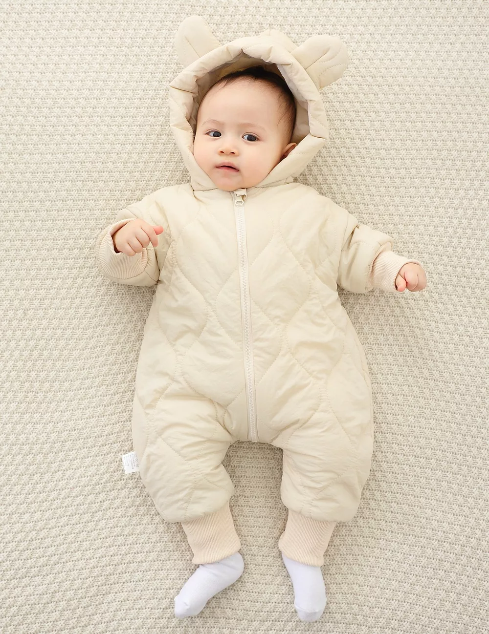 Children's Zip Front Hooded Padded One-Piece, image 6