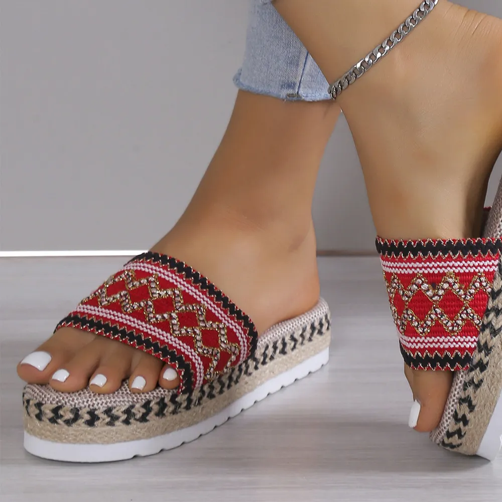 Geometric Weave Platform Sandals, image 9