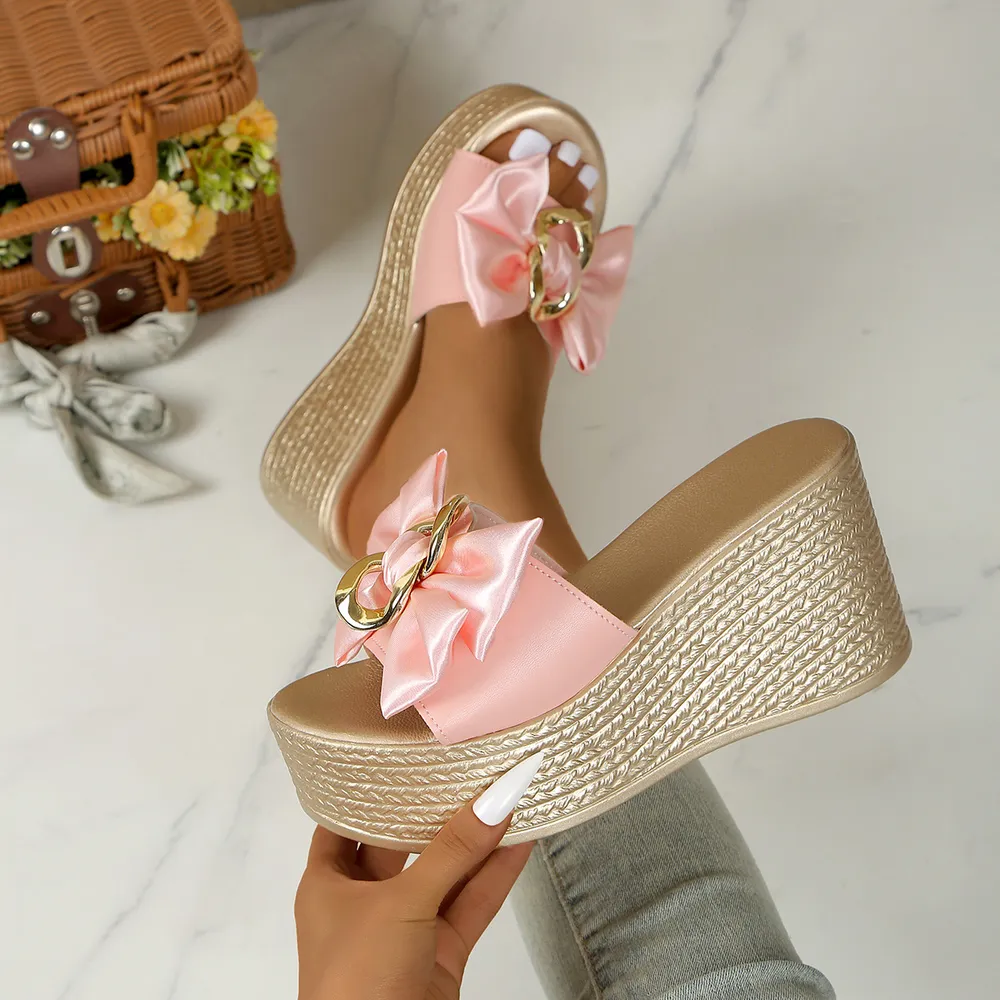 Bow Open Toe Platform Sandals, image 8