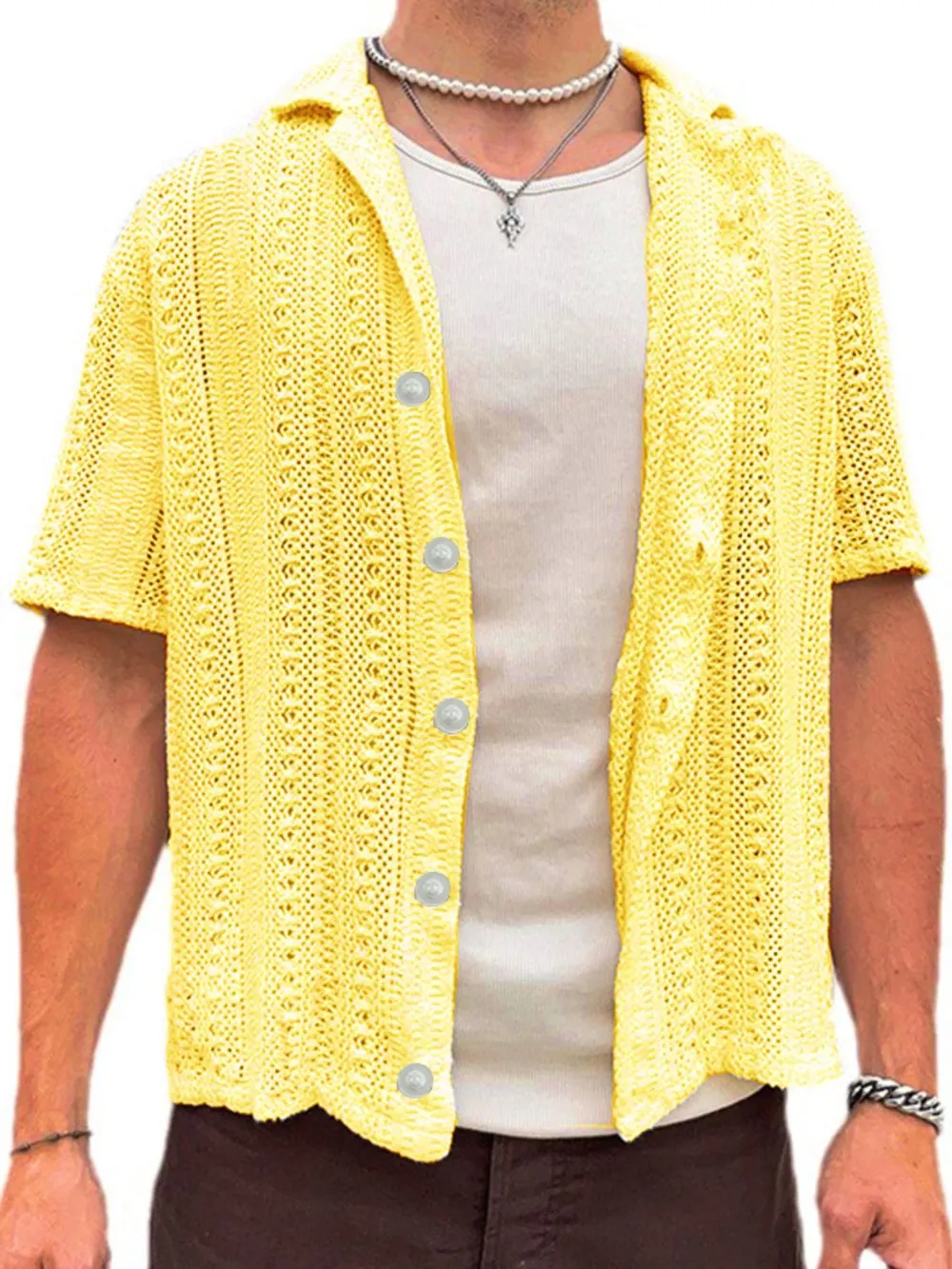 Men's Full Size Button Down Short Sleeve Shirt Plus Size, image 6