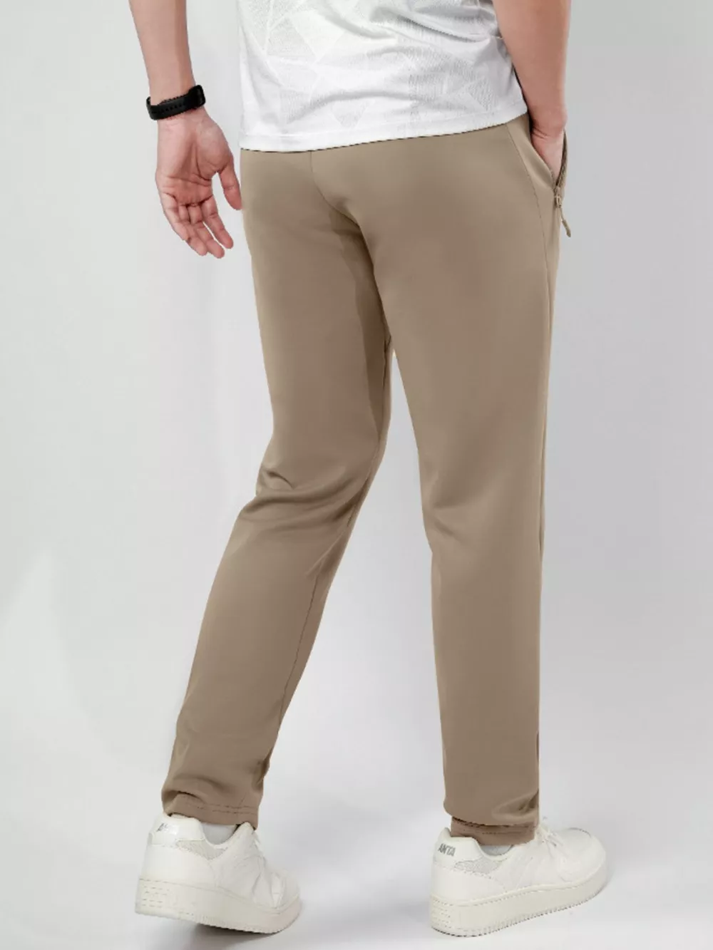 Men's Plus Size Stretch Elastic Waistband Pants with Side per Pockets, image 3