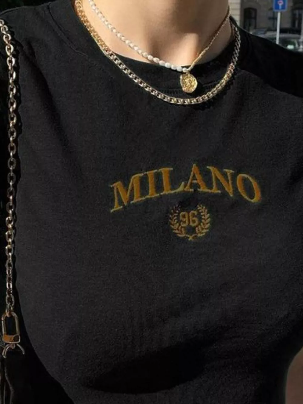 Letter Embroidered Cropped T-Shirt, image 7