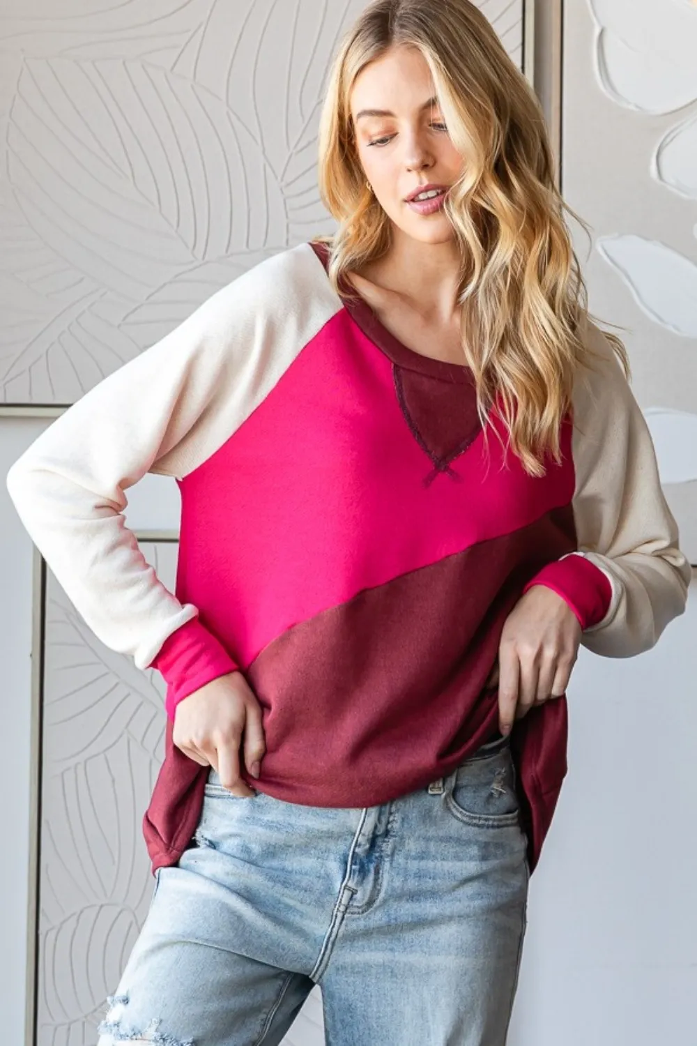 Color Block Long Sleeve T-Shirt, image 5