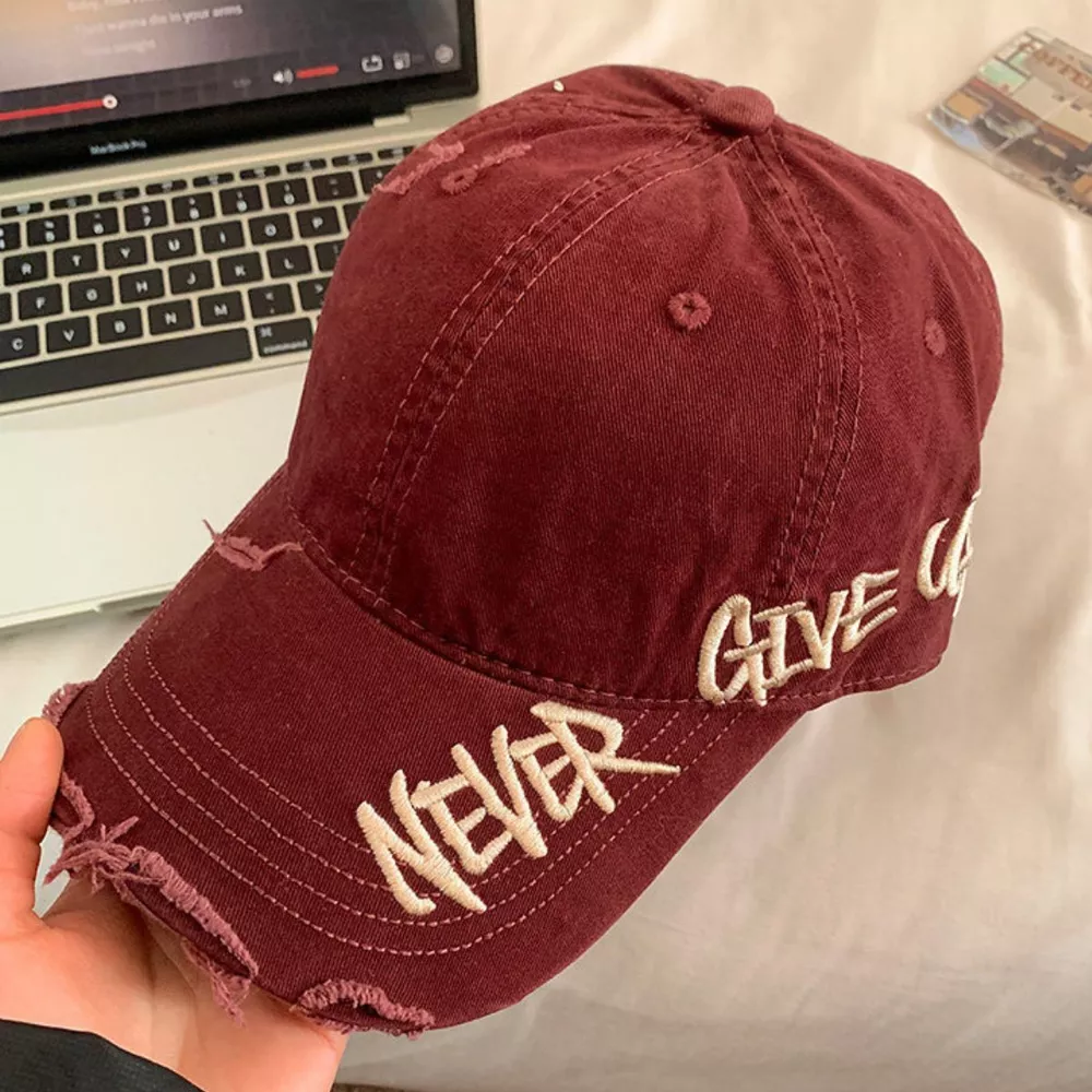 Distressed Letter Embroidered Baseball Cap, image 6