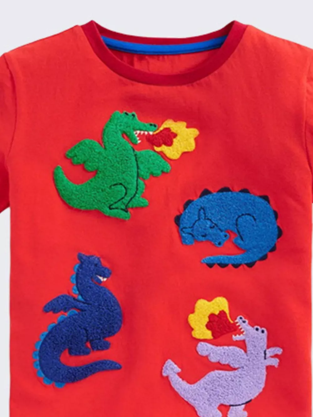 Children's Dinosaur Applique Short Sleeve T-Shirt, image 3