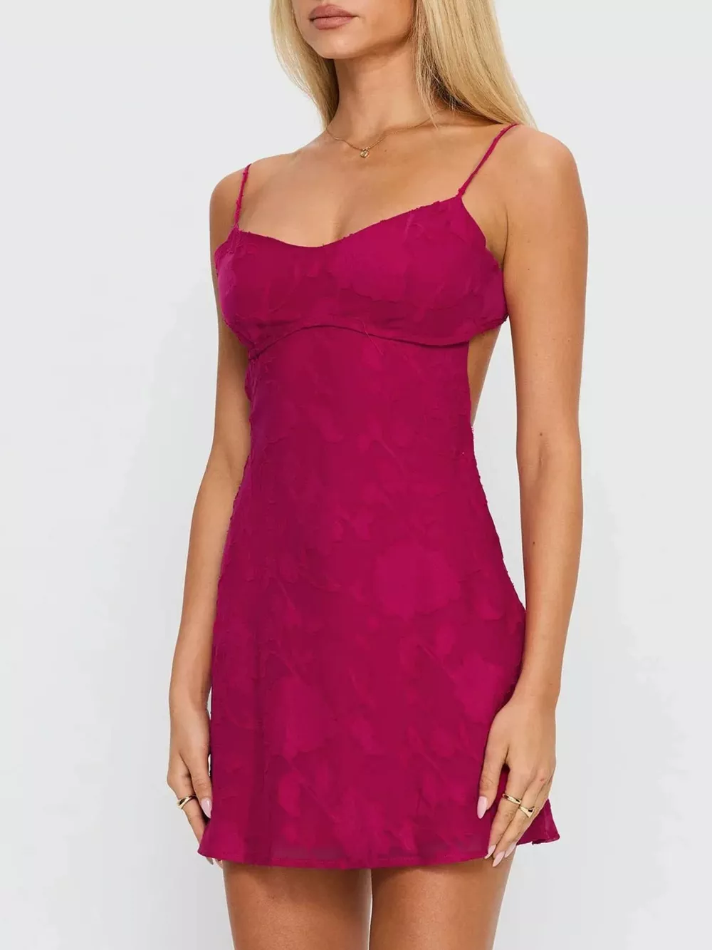 Backless Spaghetti Strap Mini Dress, image 3