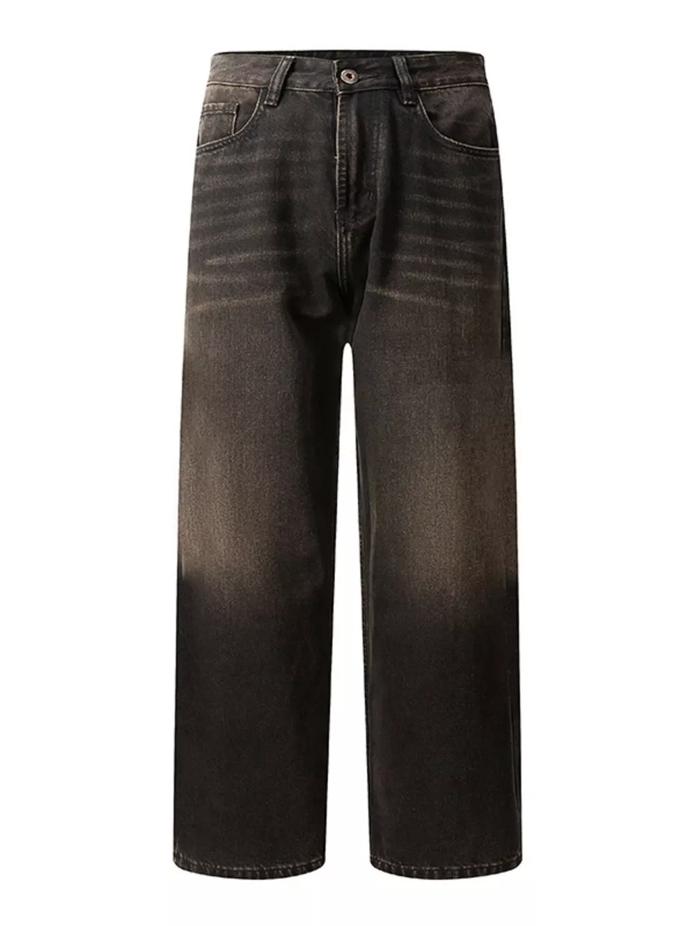 Men's Wash Wide Leg Jeans, image 7