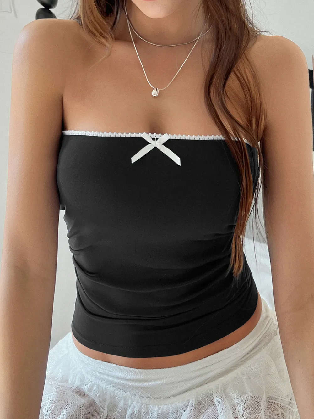Bow Detail Tube Top, image 2