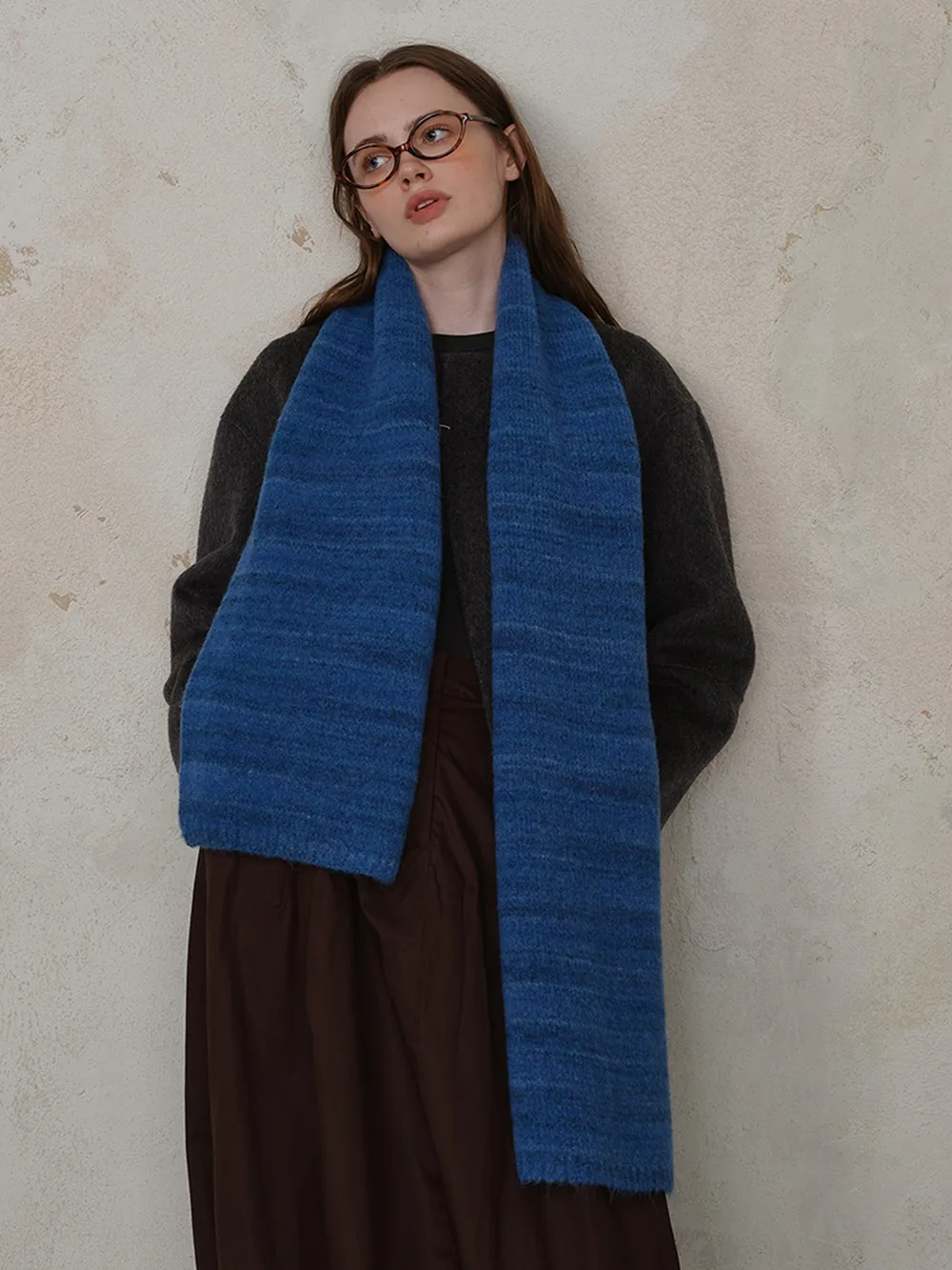 Striped Detail Knit Scarf, image 13