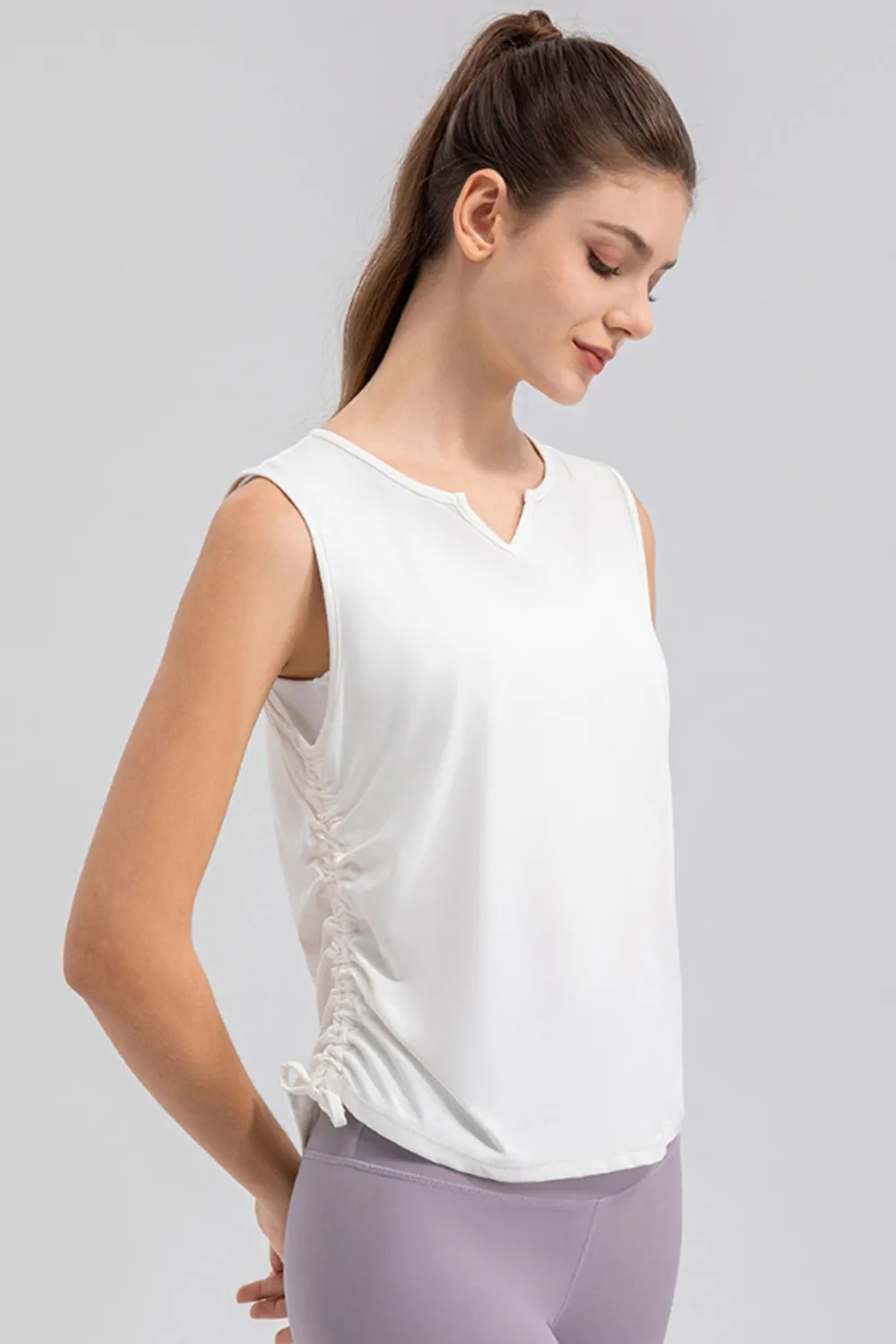 Notched Wide Strap Active Tank, image 8