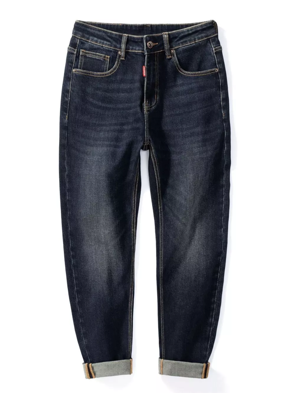 Men's Straight Leg Washed Jeans, image 3