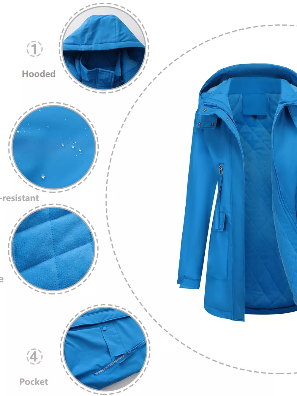 Full Size Zip Up Hooded Parka Outerwear Plus Size, image 25