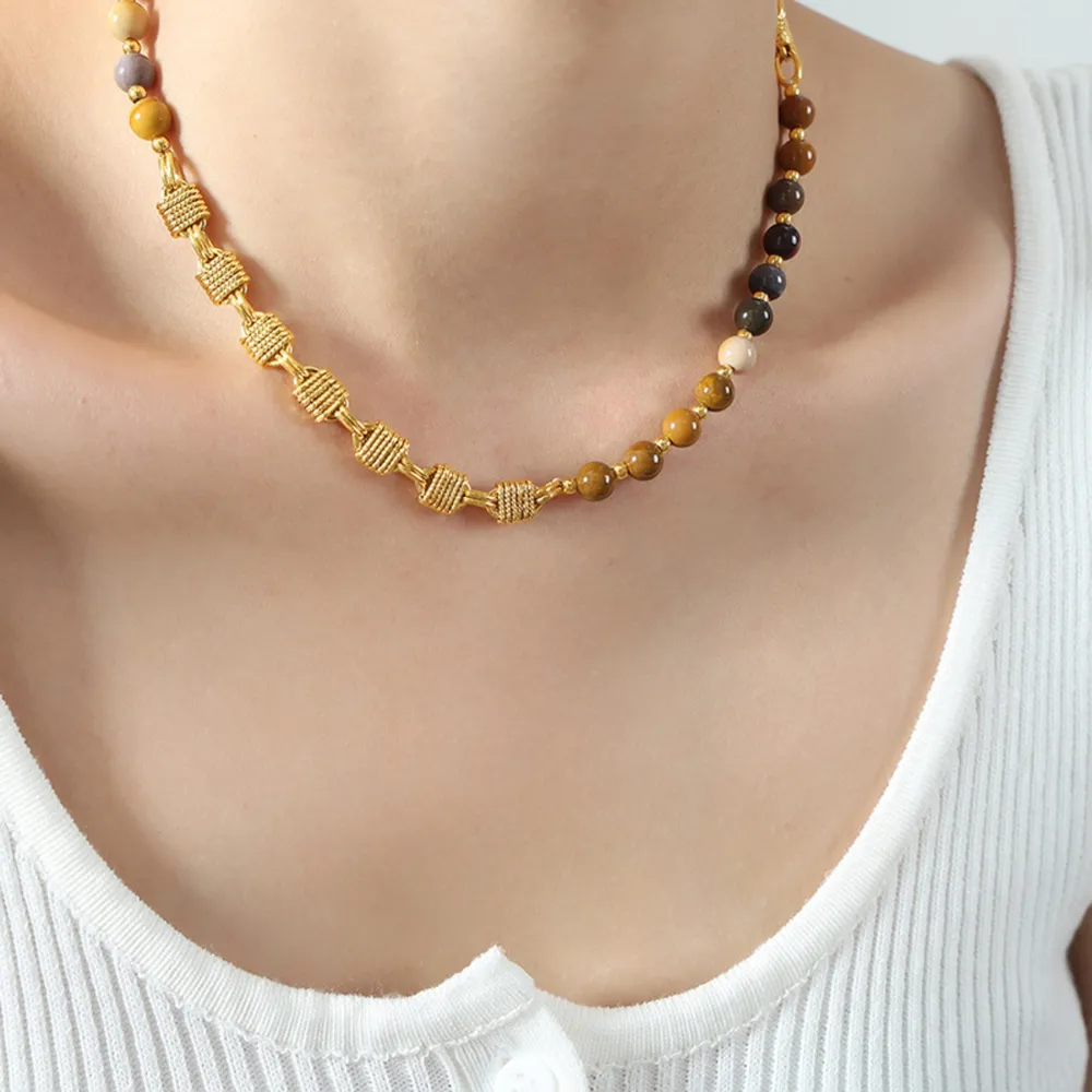 Beaded Titanium Steel Necklace, image 5
