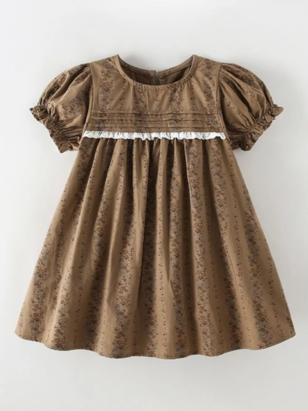 Children's Vintage Floral Puff Sleeve Dress, image 2