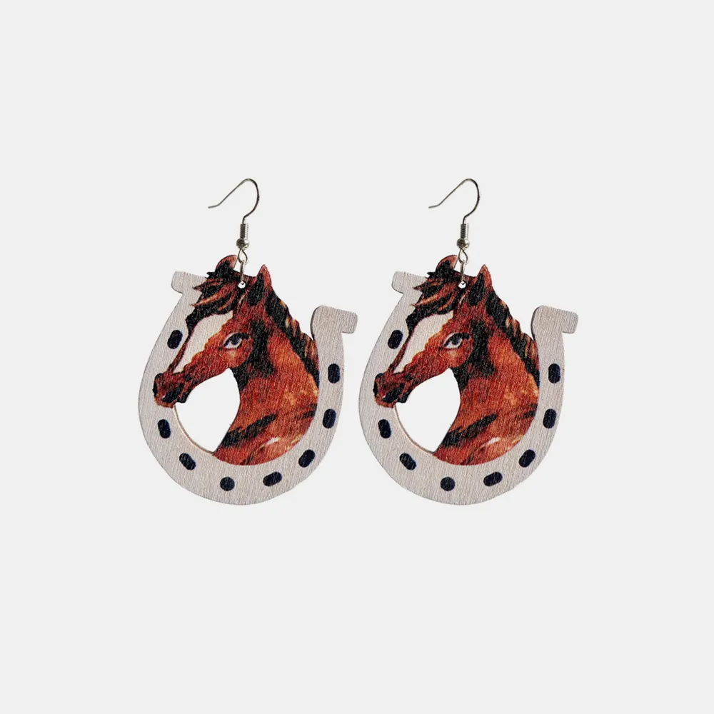 Iron Hook Wooden Earrings, image 2
