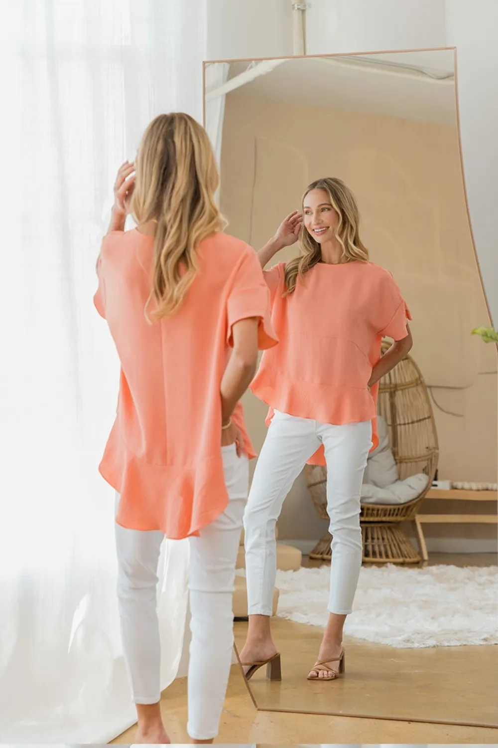 Round Neck Ruffled Top, image 4