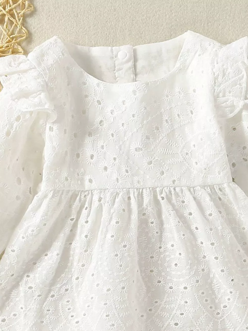 Children's Eyelet Embroidered Ruffled Top and Shorts Set, image 4