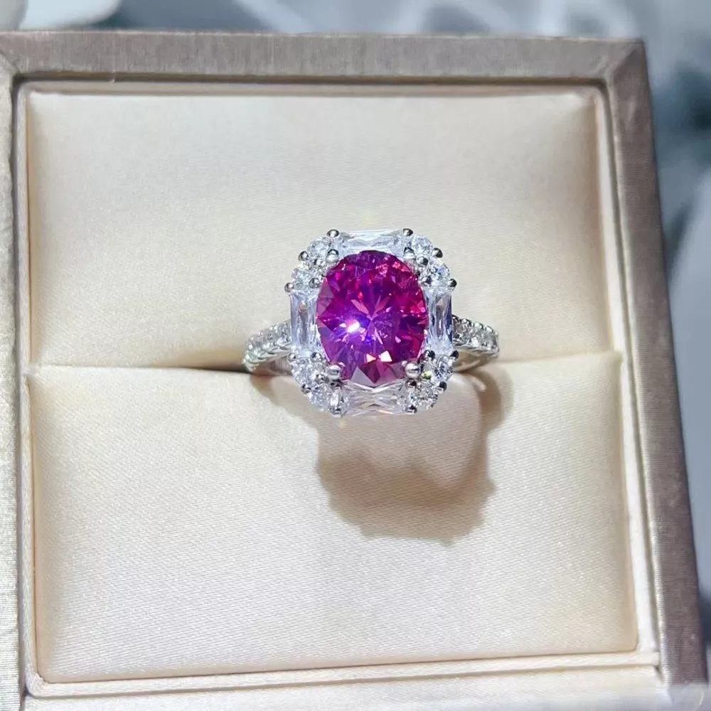 3 Carat Moissanite 925 Sterling Silver Ring, image 3