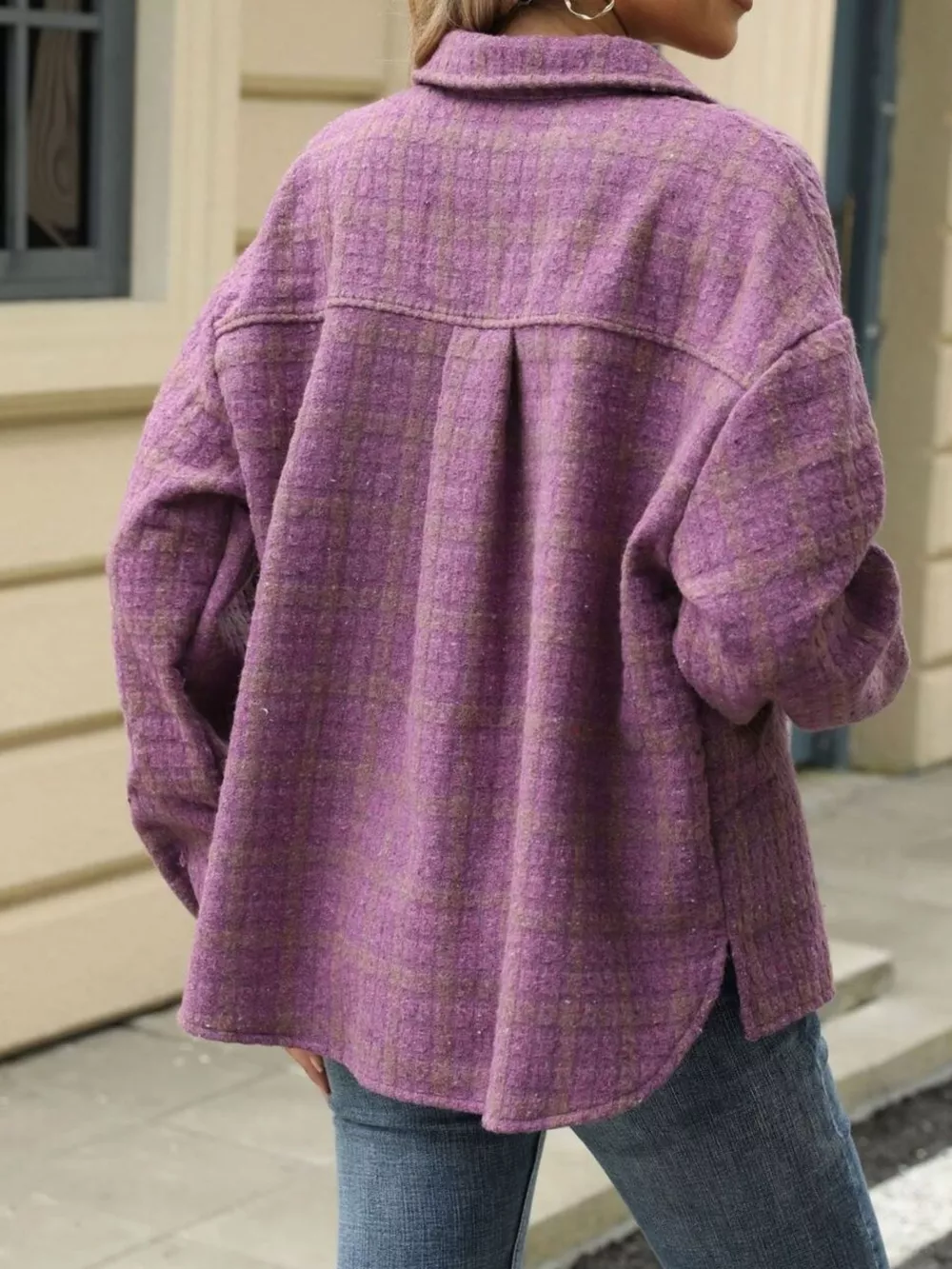 Plaid Button Up Long Sleeve Jacket, image 20