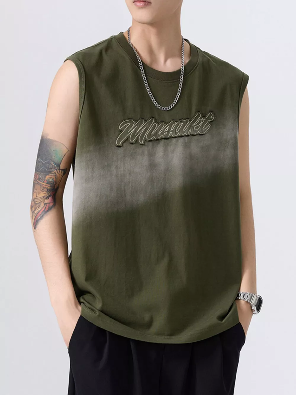 Men's Plus Size Round Neck Tank, image 4