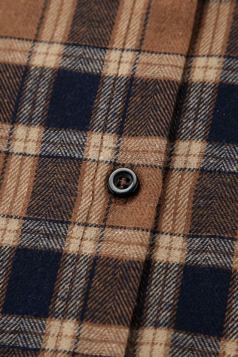 Plaid Button Up Drop Shoulder Shacket, image 10