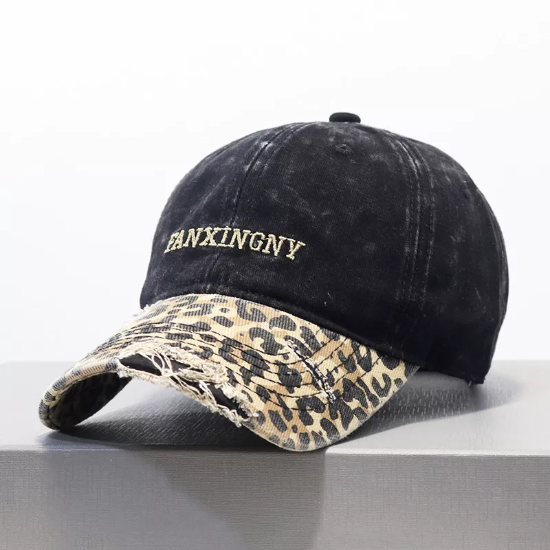 Distressed Leopard Baseball Cap, image 3