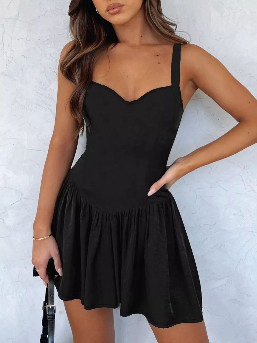 Sweetheart Neck Mini Dress