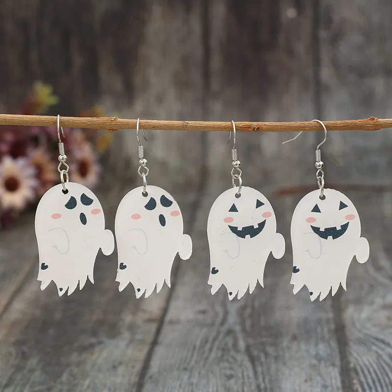 2 Piece Alloy Acrylic Ghost Dangle Earrings, image 3
