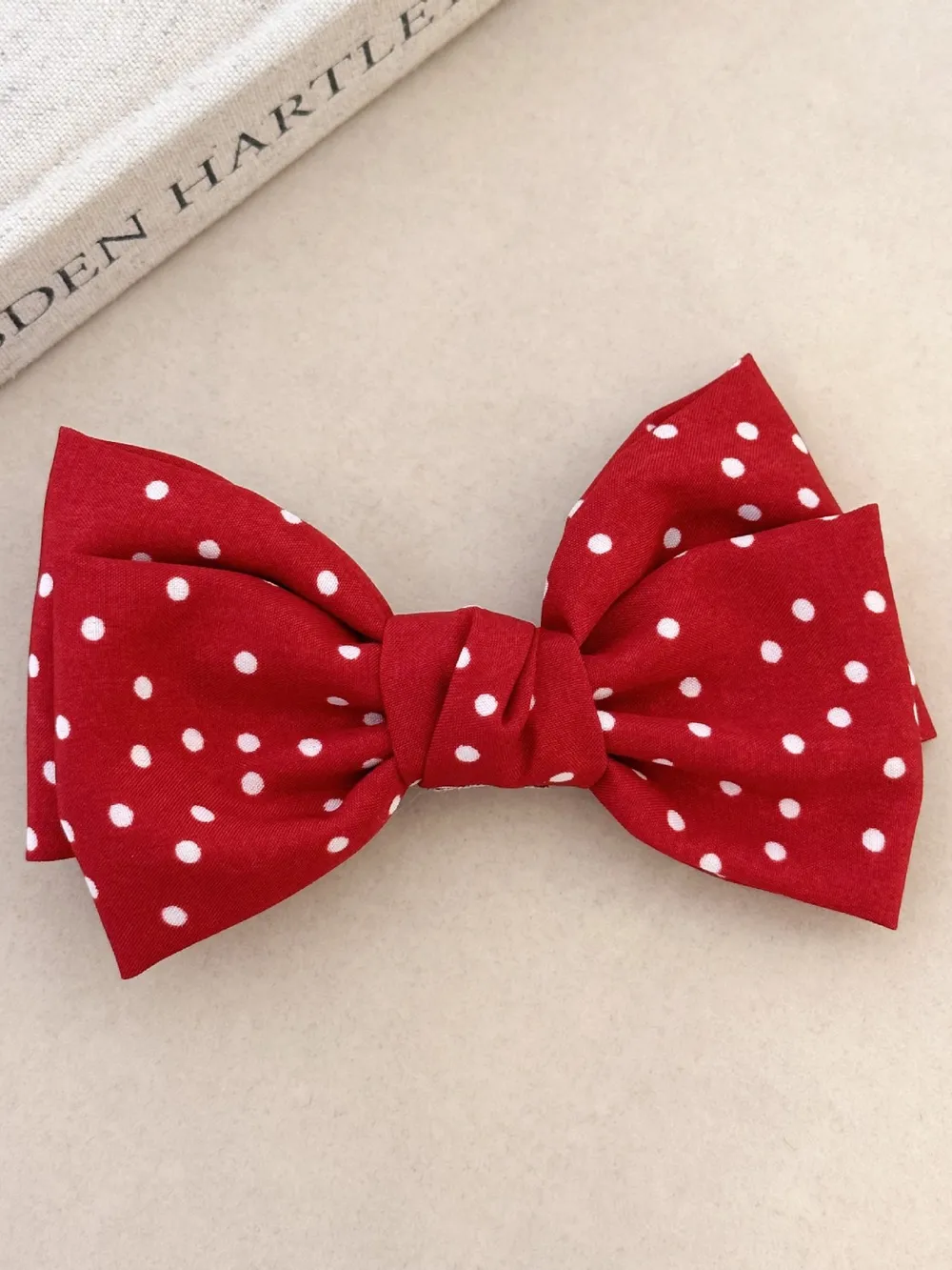 2-Piece Polka Dot Bow Hair Clip, image 2