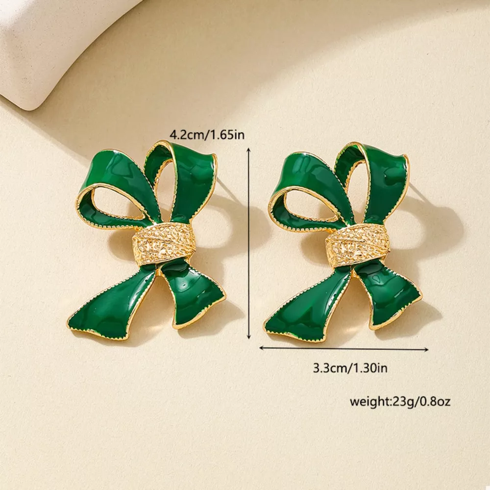 18K Gold-Plated Bow Earrings, image 4