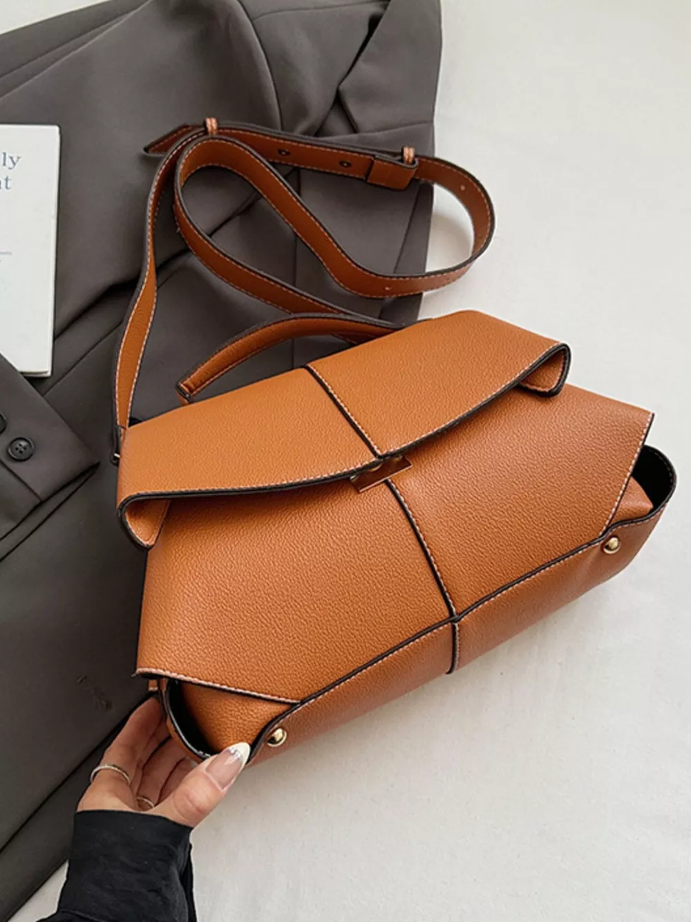 Geometric Flap Shoulder Bag, image 2