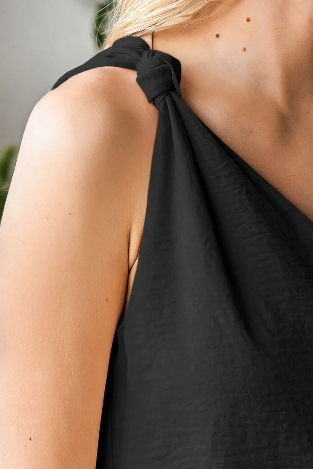V Neck Knotted Shoulder Vest, image 13