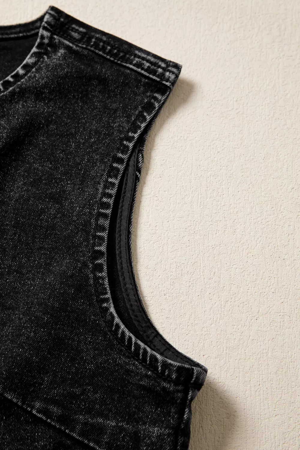 Vintage Wash Button-Down Denim Vest, image 7