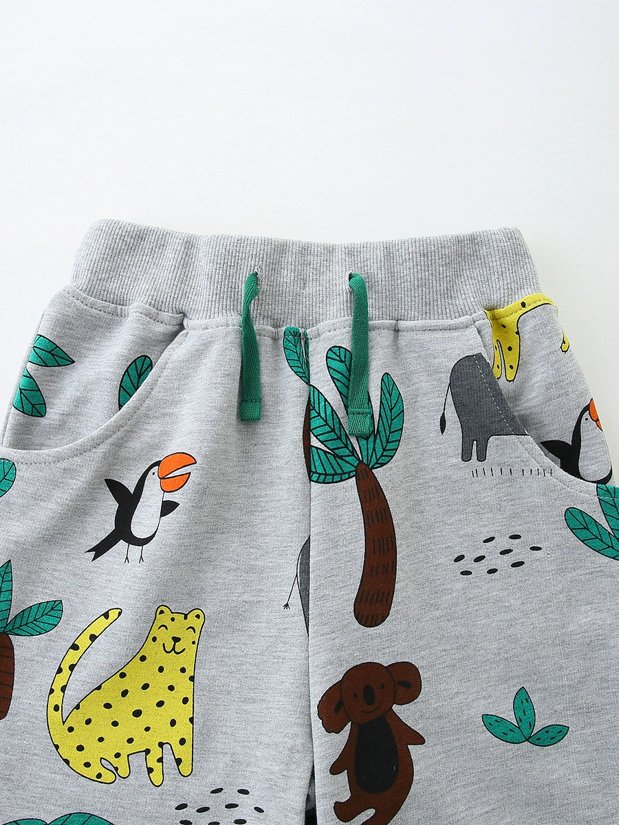 Children's Frog Print Short Sleeve Tee and Shorts Set, image 4