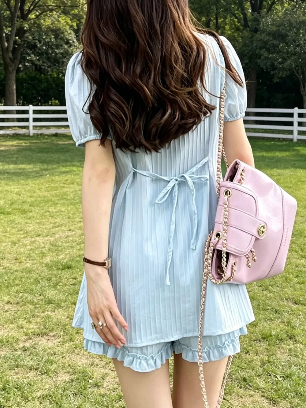 Tied Button Up Shirt and Shorts Set, image 6