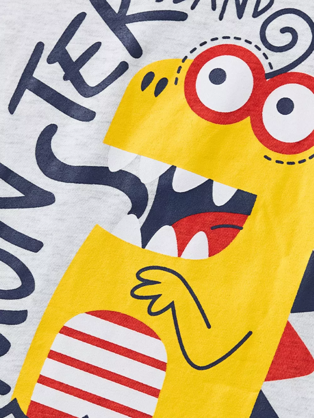 Children's Cute Monster Print Tee & Shorts Set, image 3