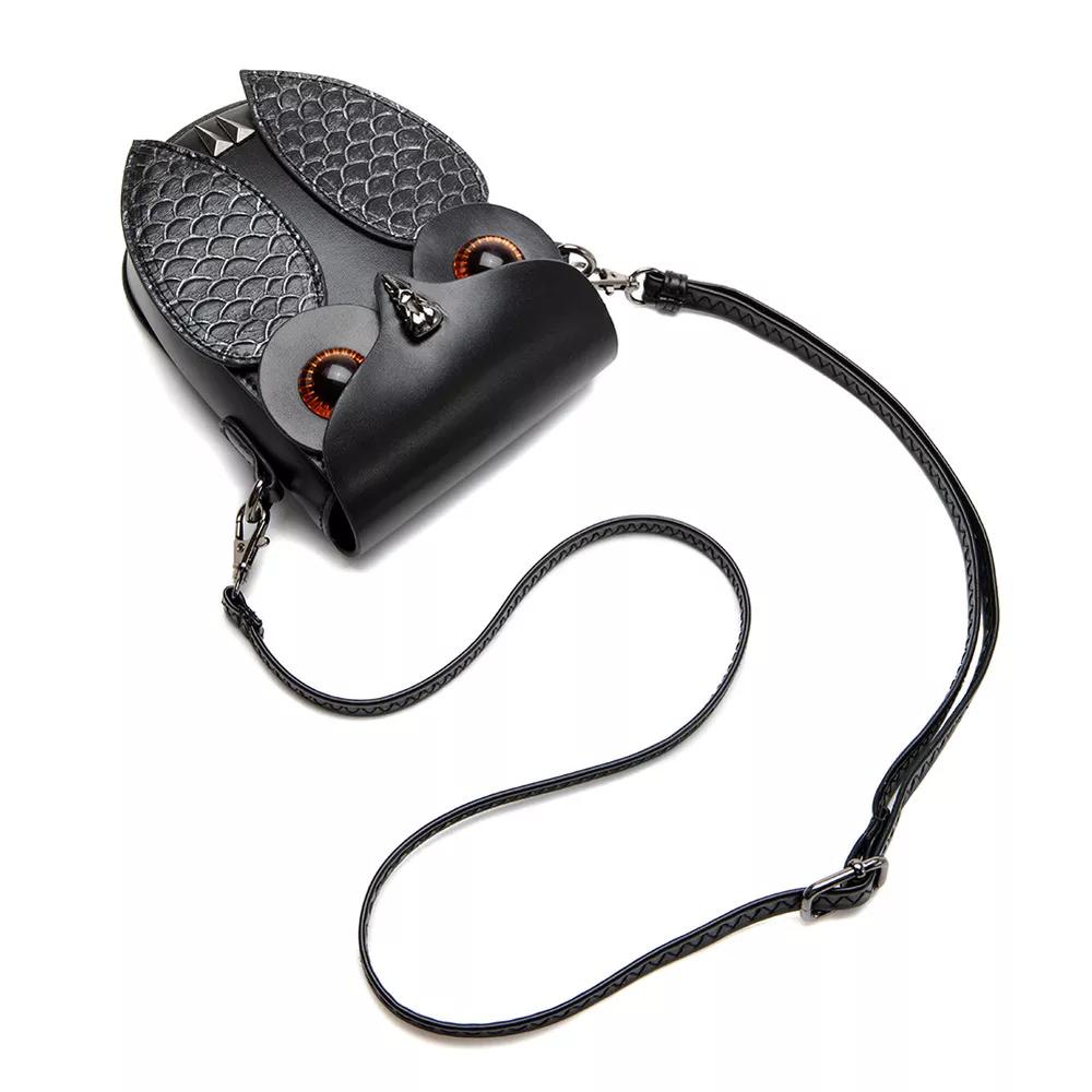 Owl Design Leather Crossbody Bag, image 10