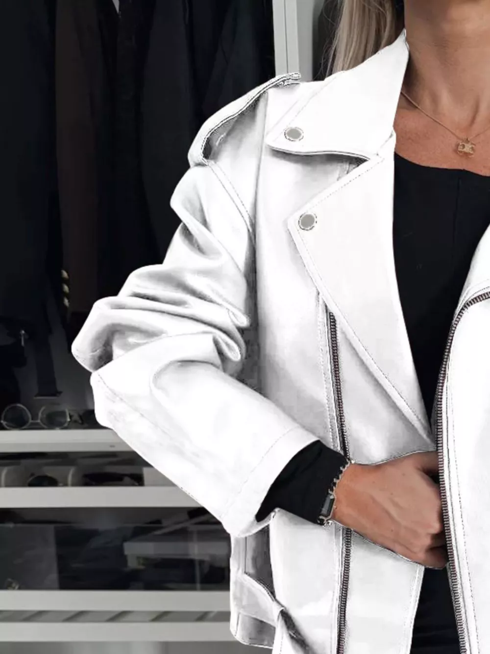 Full Size Zip Up Long Sleeve Jacket Plus Size, image 12