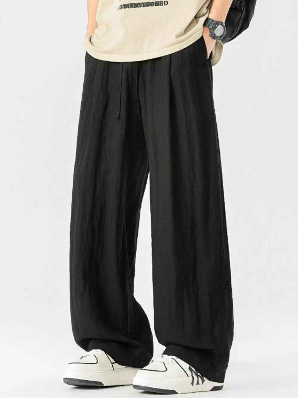 Men's Full Size Lightweight Wide Leg Pants Plus Size, image 5