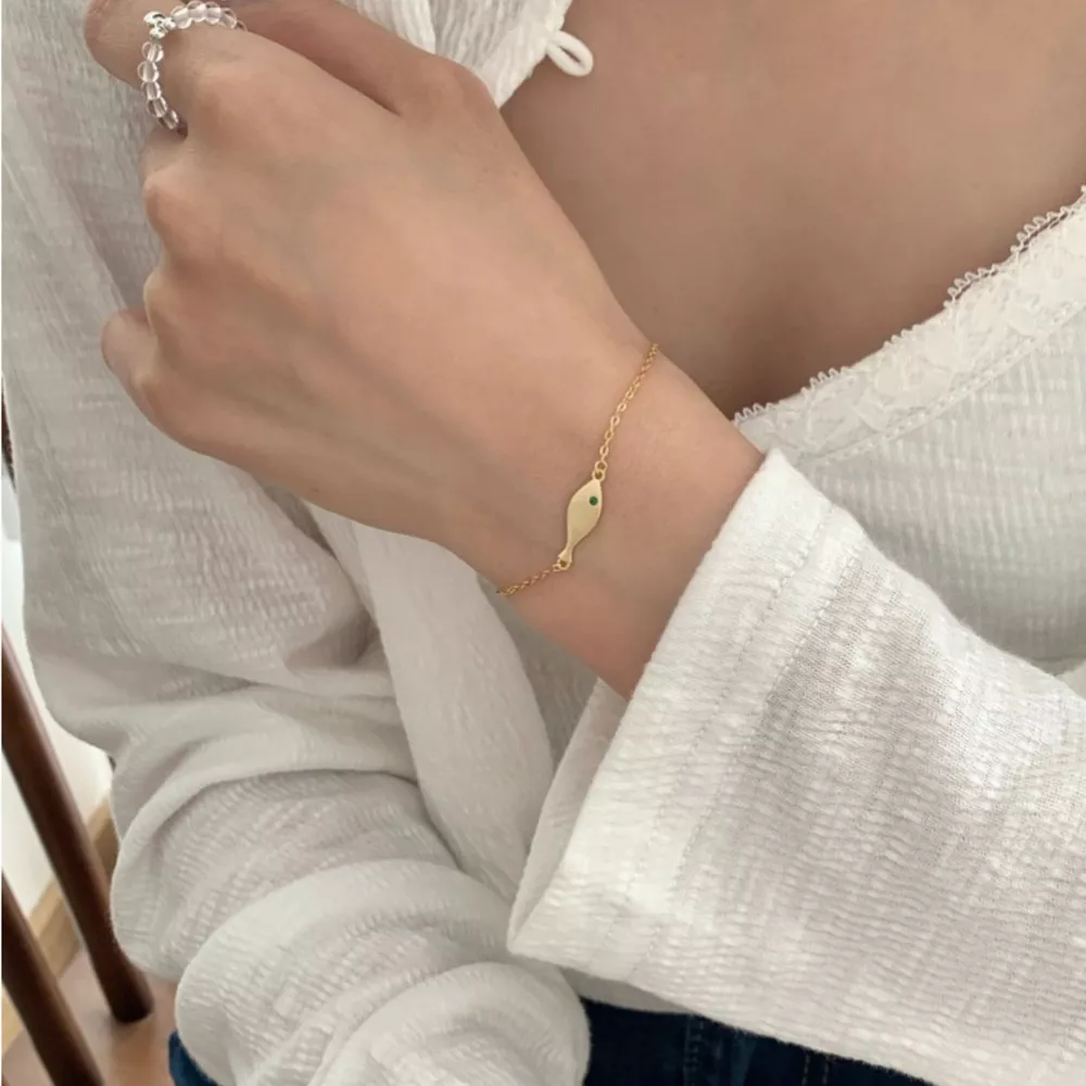 925 Sterling Silver Fish Bracelet