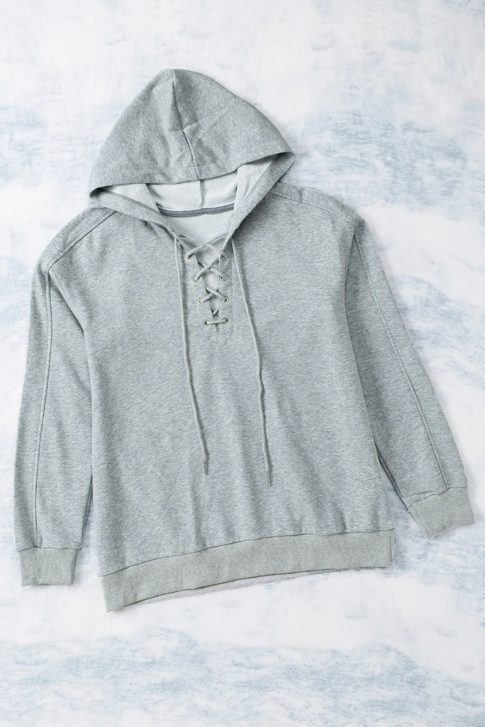 Lace Up Long Sleeve Hoodie, image 15
