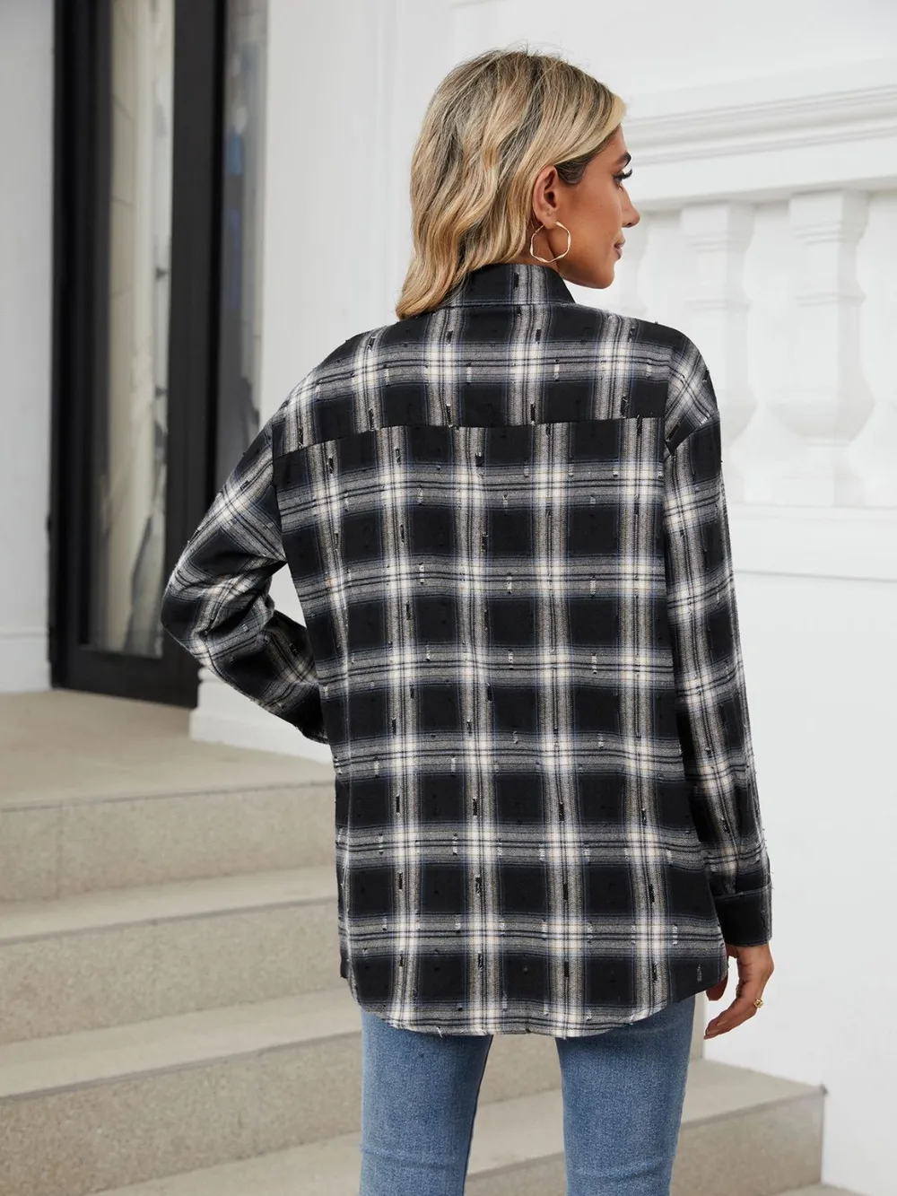 Plaid Button Up Long Sleeve Shirt, image 15