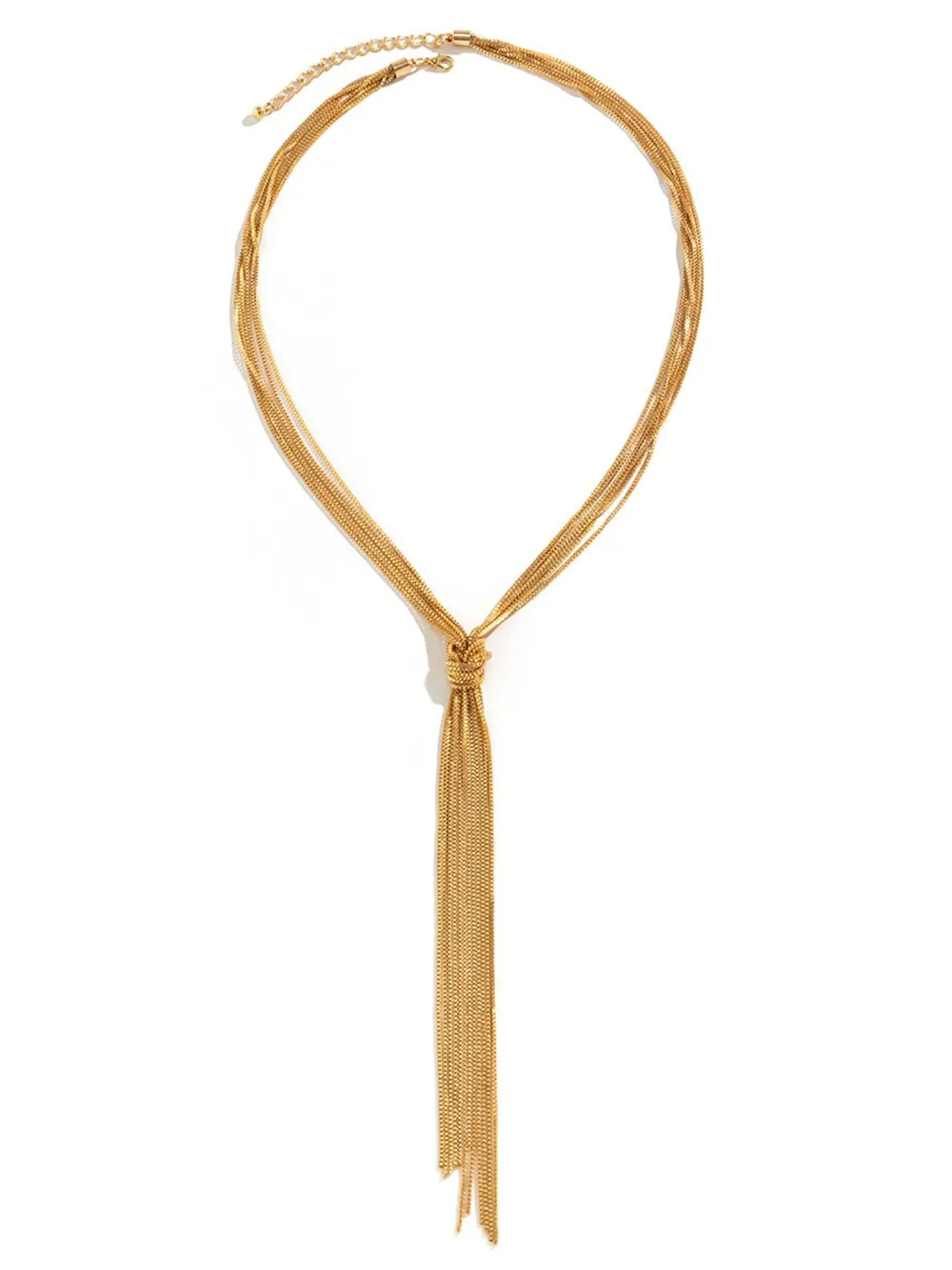 Twisted Knot ChainTassel Necklace, image 4