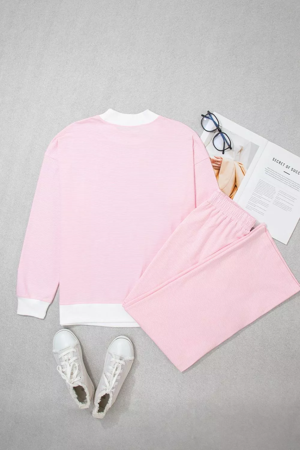 Striped Long Sleeve Top and Pants Set, image 6