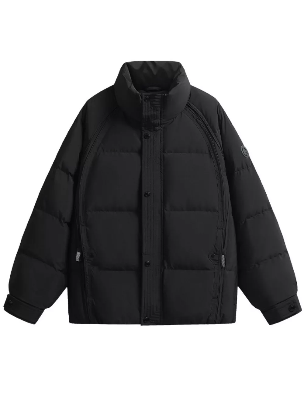 Men's Plus Size Stand Collar Puffer Jacket