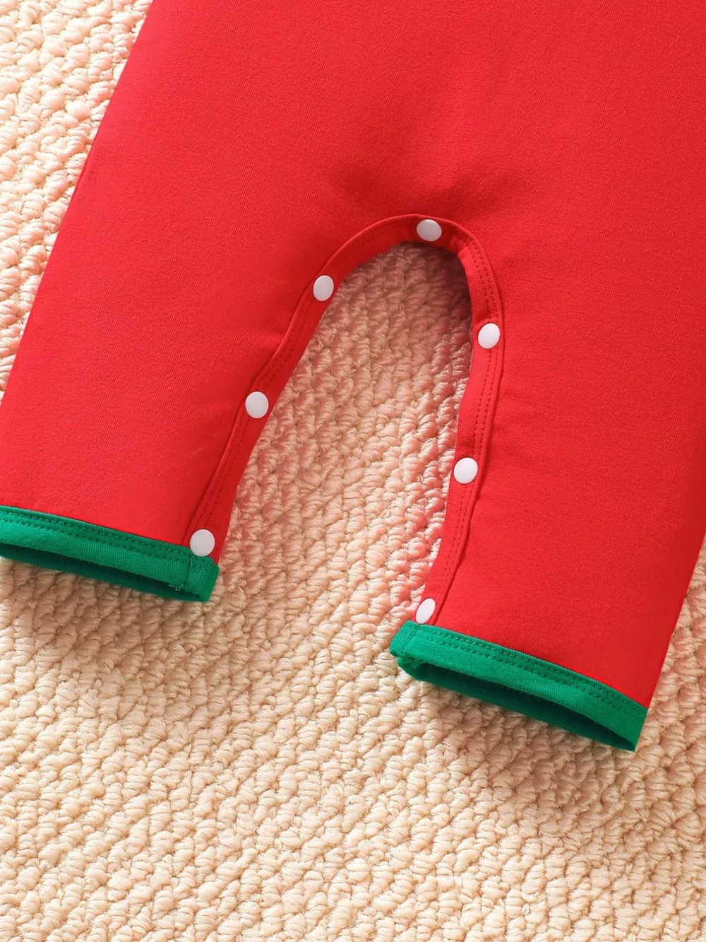 Children's Christmas Theme Embroidered Snapped Legs Jumpsuit, image 5