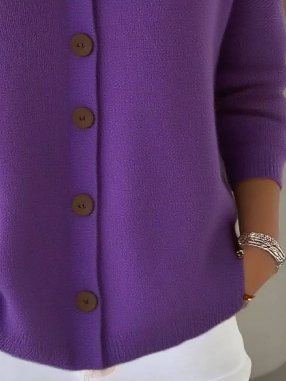 Full Size V-Neck Button-Down Knit Cardigan Plus Size, image 18