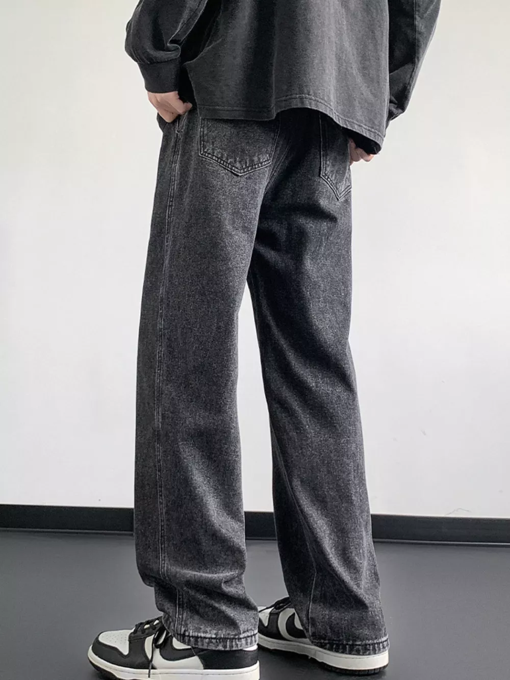 Men's Full Size Wash Loose Fit Jeans Plus Size, image 2