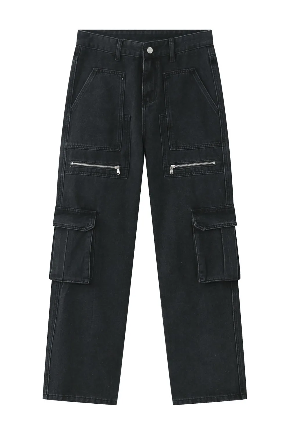 Men's Loose Fit Jeans with Cargo Pockets, image 5